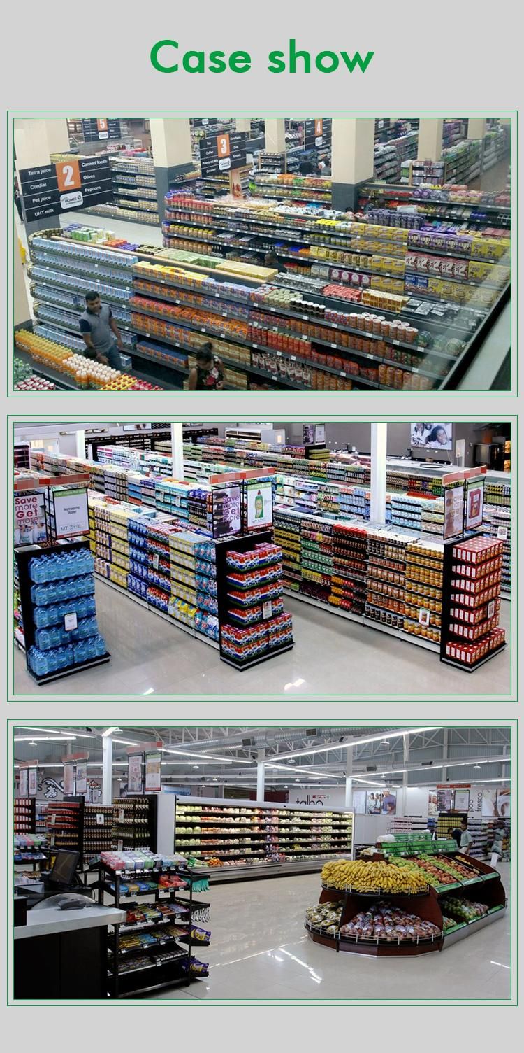 Flexible Modern Withstand Big Heavy Strong 4-Tier Beverage Supermarket Chromium Plating Shelves