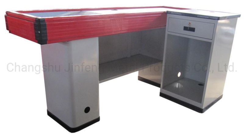 Supermarket Cashier Desk Convenience Store Checkout Counter Metal Cashier Table