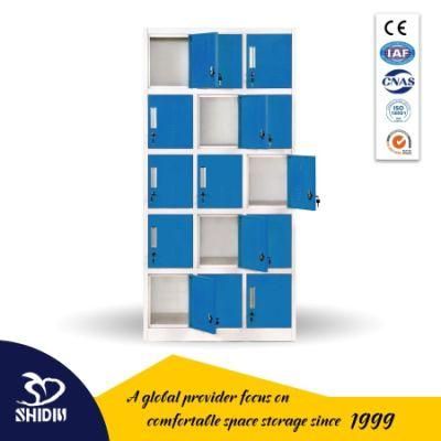 3 Tier 15 Door Small Compartment Steel Locker for Staff Changing Room Storage Locker