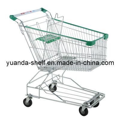 Hot Sale Shopping Metal Folding Trolley for Supermarket