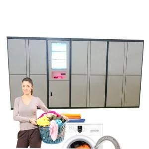 Digital Advertising LCD Screen Cleaning Shop Laundry Locker