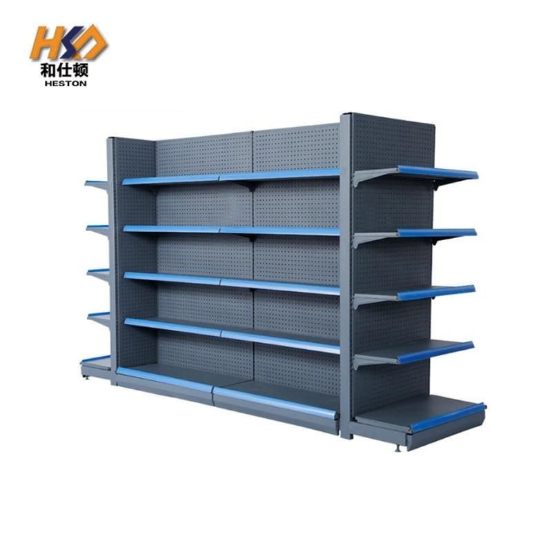 Wholesale Metal Display Rack for Groceries Gondola Heavy Duty High Quality Supermarket Shelves