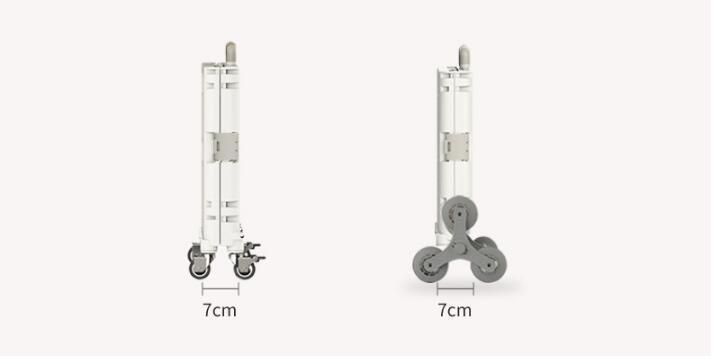 China Manufacturer Large Capacity 65L Plastic Folding Grocery Trolley Carts for Shopping