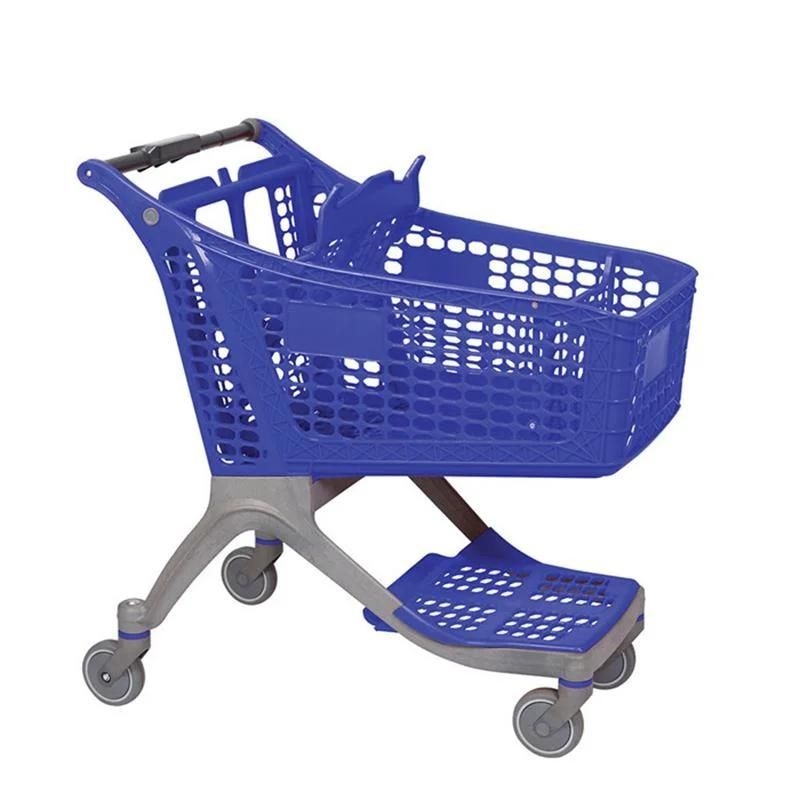 Supermarket Plastic Shopping Trolley, Shopping Hand Trolley Size, PP Mall Shopping Trolley