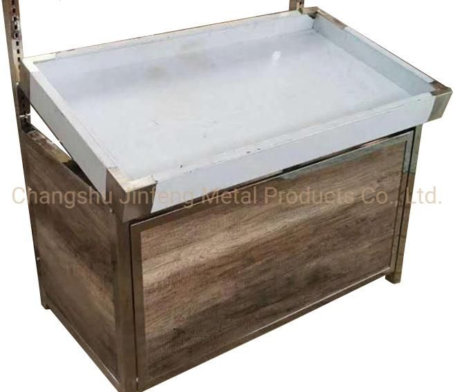 Supermarket Metal Fruit Fresh Display Shelf Covenience Store Display Stand