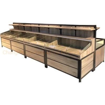 Supermarket Wooden Display Shelves for Snacks