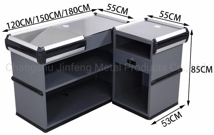 Supermarket Metal Cashier Table Shop Checkout Counter Desk