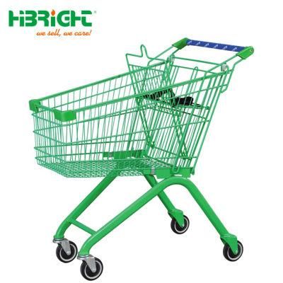 Trade Assurance Zinc Supermarket Rolling Trolley Cart