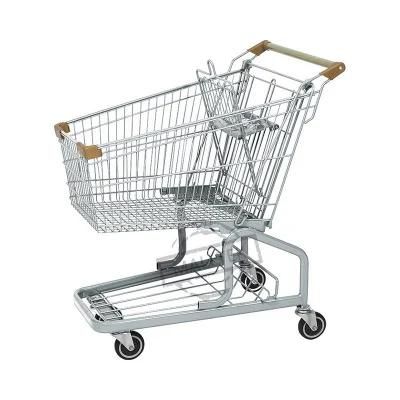 Hot Sale Powder Coating PU Wheels Grocery Trolley