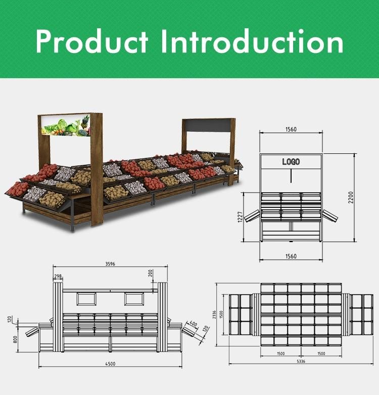 Supermarket Fruit Vegetable Display Storage Rack