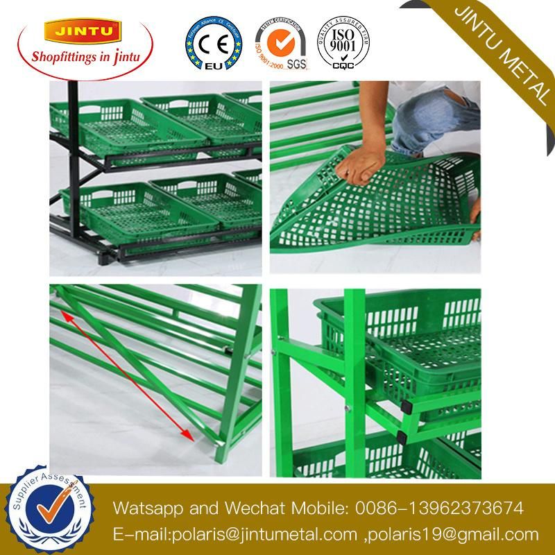 Customizable Supermarket Fruit Vegetable Display Rack