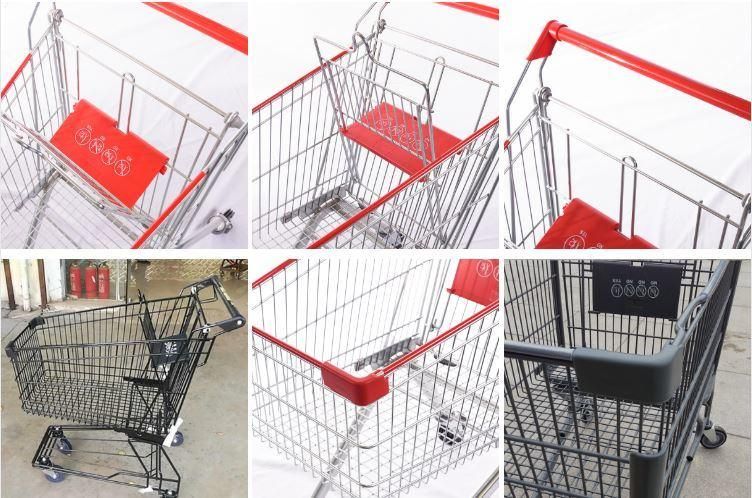 New Design 100L Asian Style Steel Supermarket Shopping Trolley