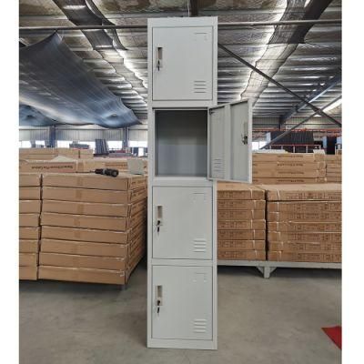 4 Door Clothing Cabinets Steel Locker Industrial Locker Cabinet Staff Dormitory Lockers for Changing Room