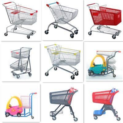 Yuanda Supermarket Shopping Trolley Metal Hand Carts Wholesale