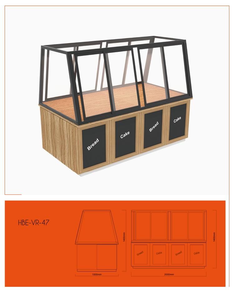 Supermarket Wood Bakery Bread Stand Display Shelves Rack