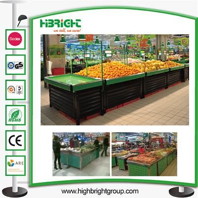 Acrylic Vegetable Fruit Display Rack Shelf for Supermarket