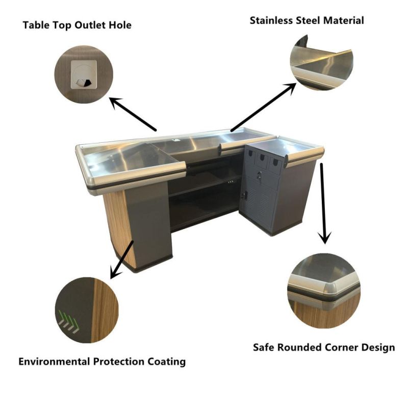 Convenience Store Cash Counter Desk Checkout Counter for Sale