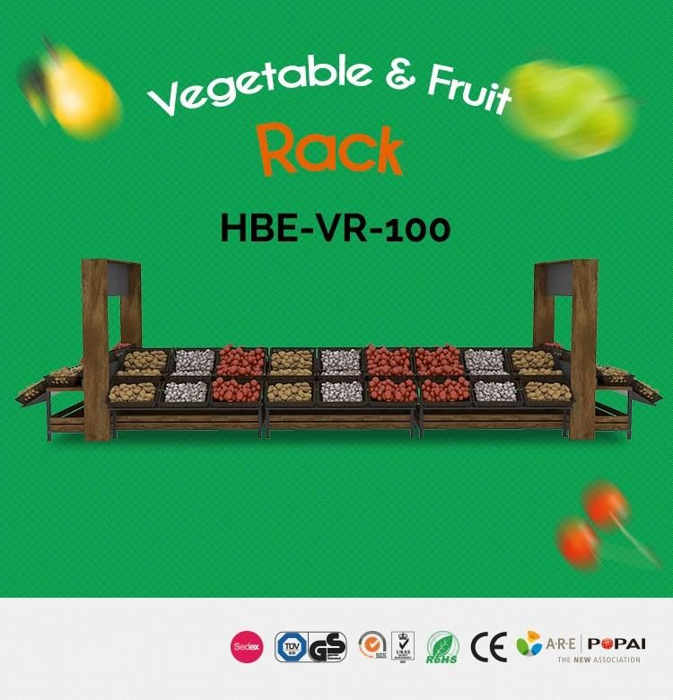 Supermarket Fruit Vegetable Display Storage Rack