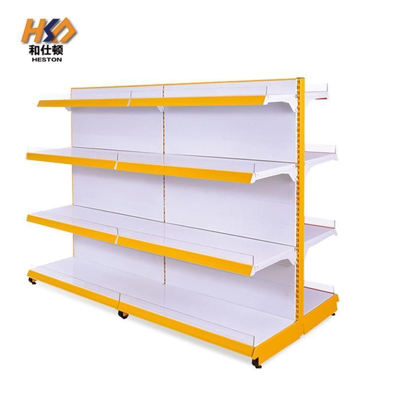 Factory Supplied Top Quality Supermarket Shelves Metal Double Side Display Rack