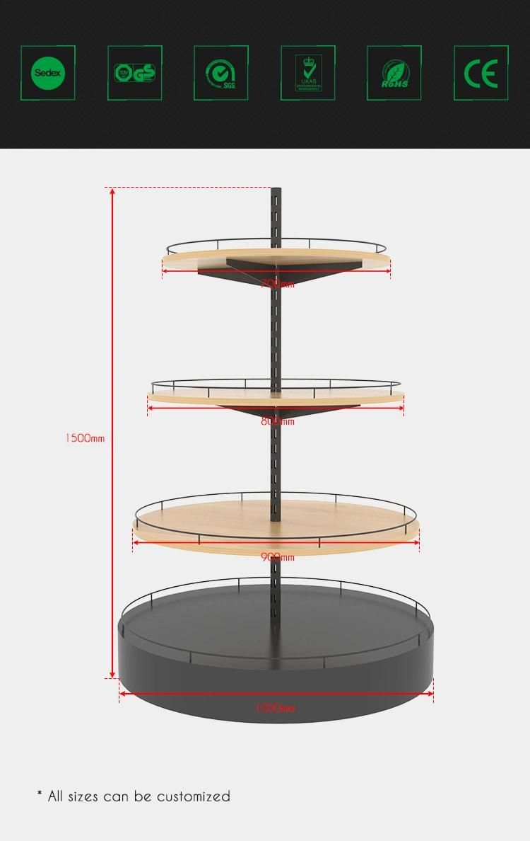 Single Side Wall Display Rack Solid Wood Rack for Bread