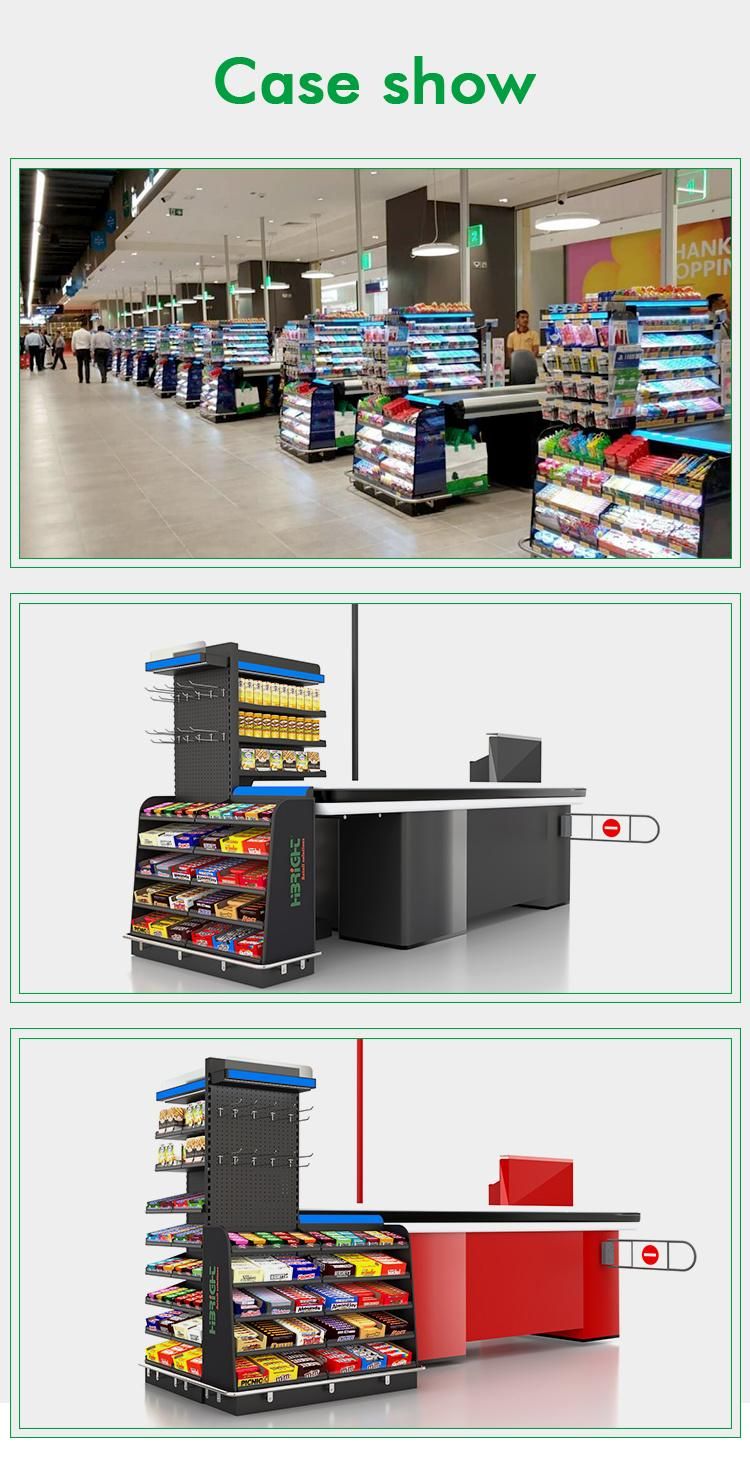 Well Designed Checkout Counter Shelf Supermarket Beverage Rack for Snack