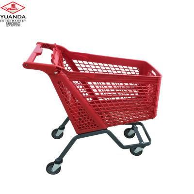 Supermarket New Design Plastic Shopping Cart High Quality Shopping Trolley