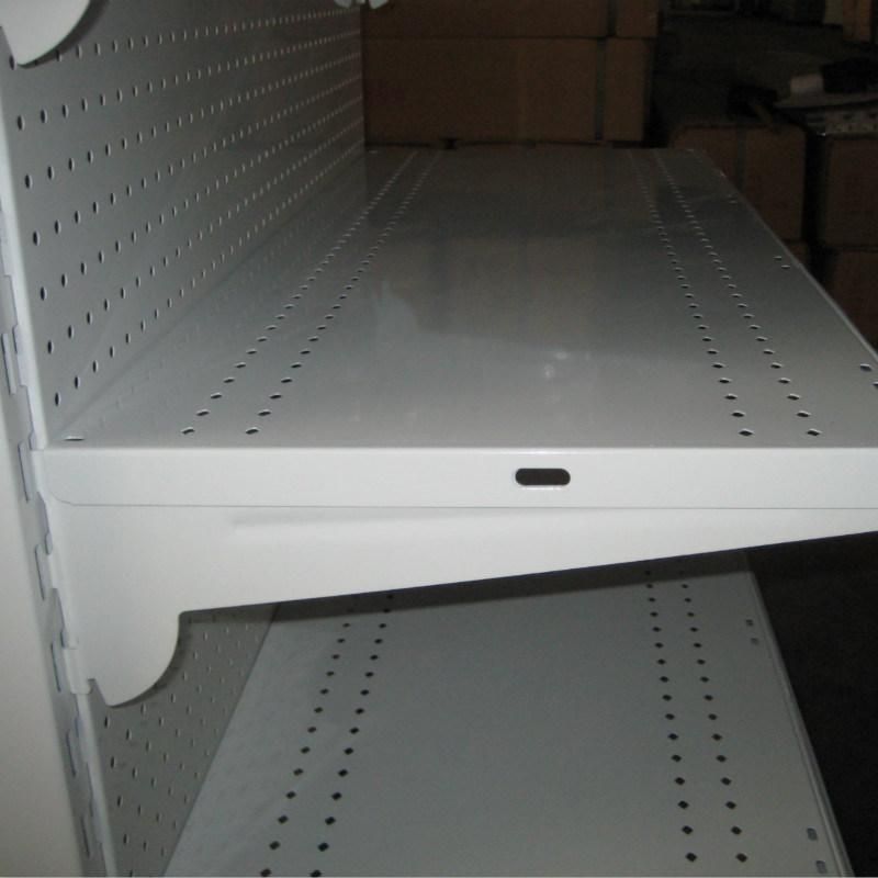 Metal Material Supermarket Single Side Gondola Display Shelf