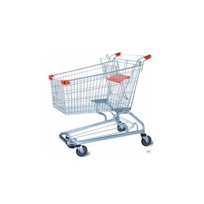 Custom Printing Logo Low Price 60L American Style Supermarket Trolley