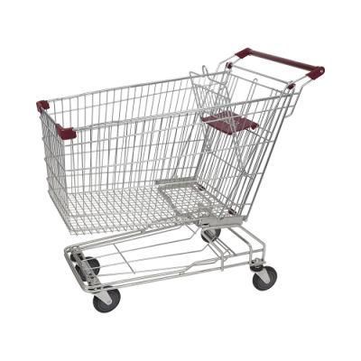 Hot Selling 60L Convenience Store Supermarket Cart with 5inch Wheels