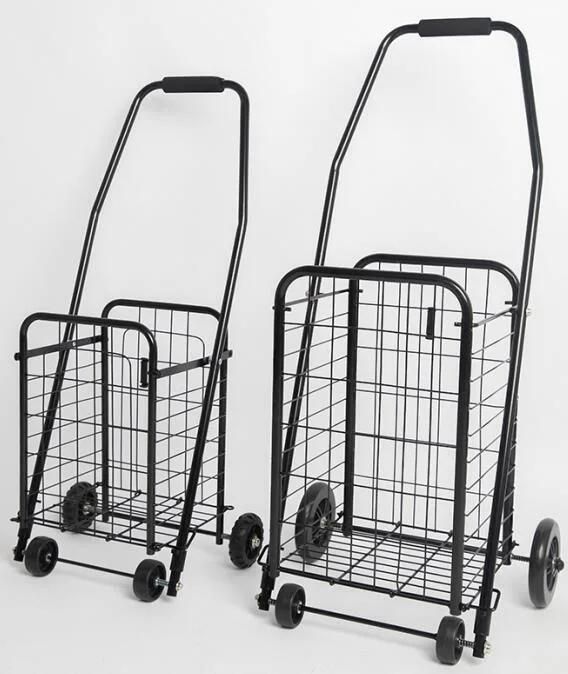 China Manufacturer Metal Collapsible Shopping Trolley Personal Grocery Folding Carts