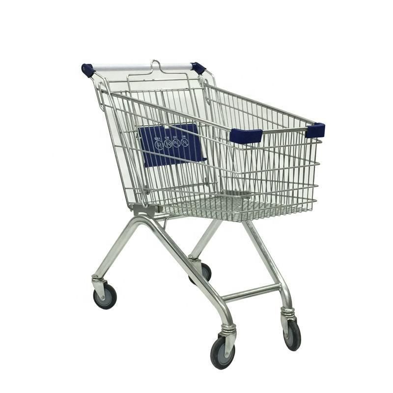 Fashionable Metal Basket Supermarket Shopping Trolley