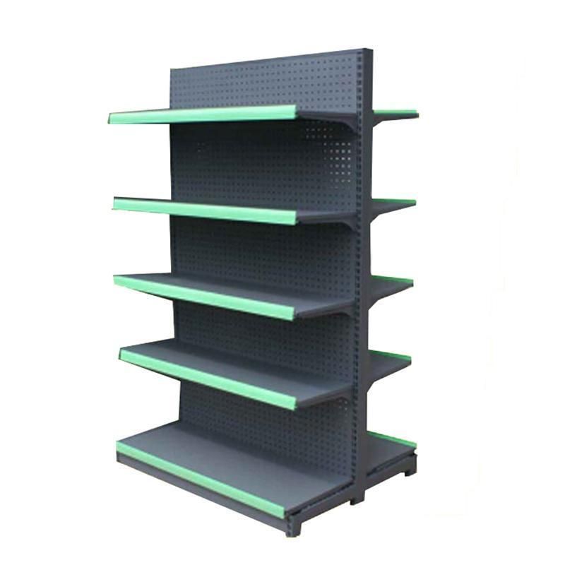 Newly Launched High-Quality Floor-to-Ceiling Metal and Wood Supermarket Shelves