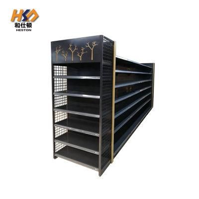 Customized Black Used Gondola Supermarket Shelf for Sale