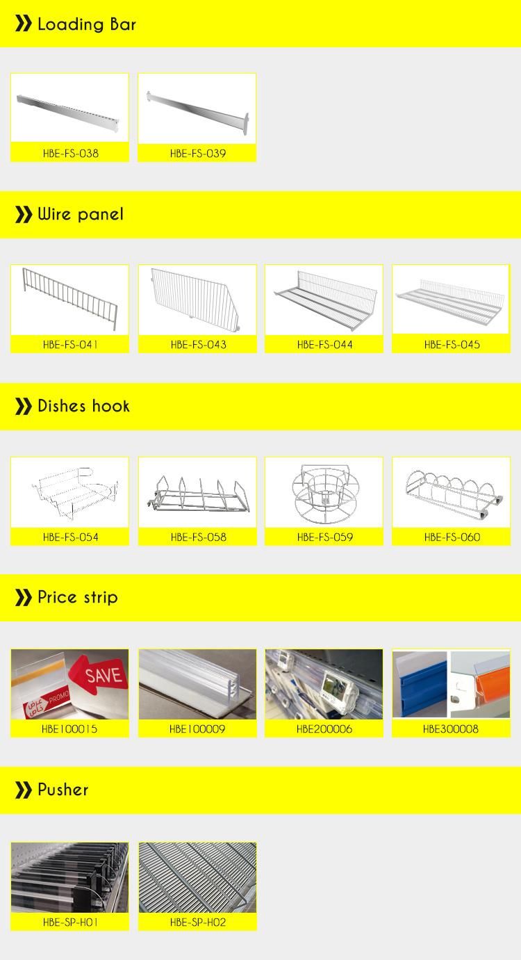 Wire Mesh Back Panel Supermarket Shelf for Southeast Asian Market