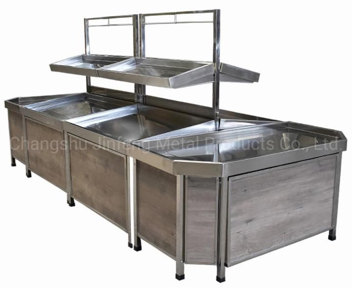 Supermarket & Store Equipment Wooden and Metal Fruit and Vegetable Rack