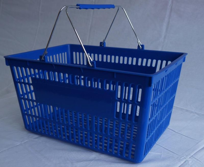 Plastic Basket Large Supermarket Shopping Basket 25L with Cheap Price