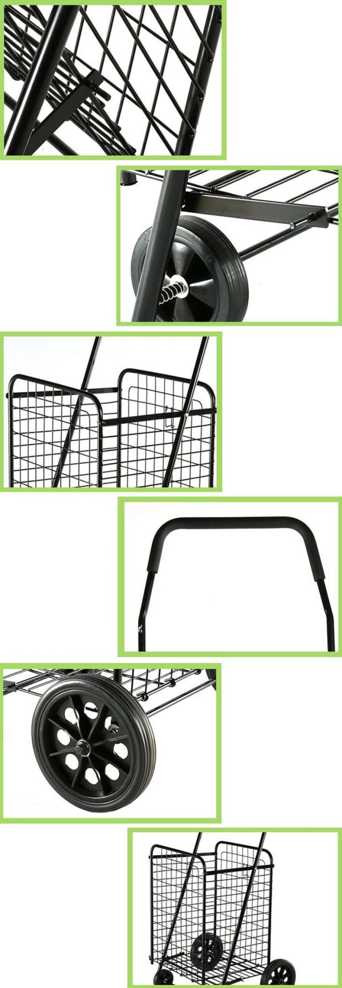 Wholesale Grocery Shopping Carts Foldable Stainless Steel Shopping Trolley