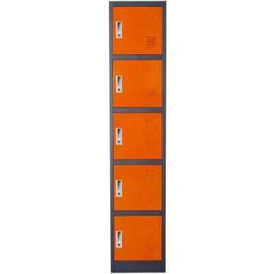 Colorful Vertical 5 Door Locker / Steel Parcel Locker