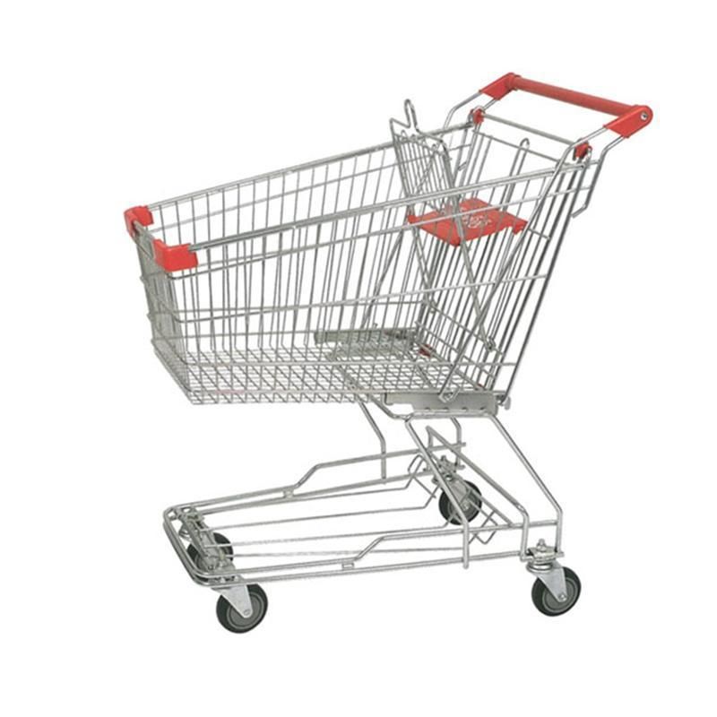 Sale Four-Wheeled Supermarket Shopping Cart Retail Store Heavy Shopping Trolley