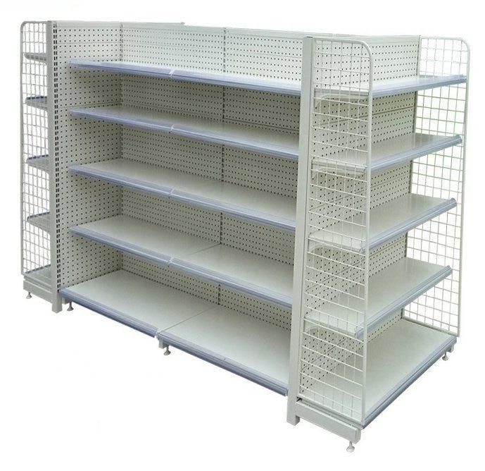 Flat Rear Wall Cable Car Supermarket Shelves