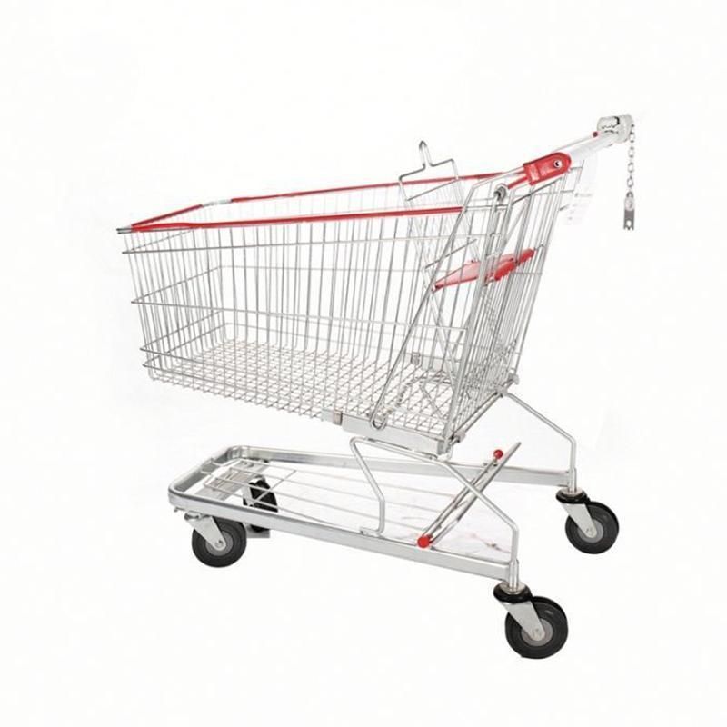 Plastic Sprayed Metal Supermarket Hand Cart Shopping Trolleys