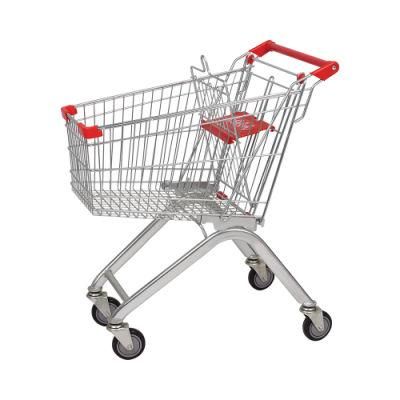 Supermarket European Style Shopping Trolley with Four Wheels, Good Price