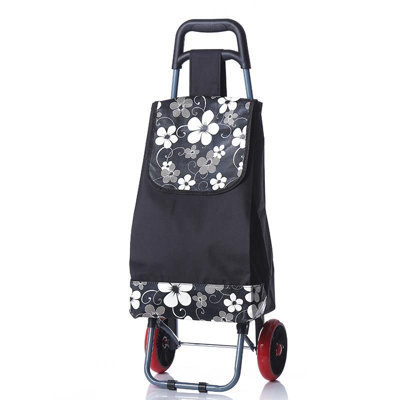 Wholesale Two Wheels Foldable Oxford Cloth Trolley Shopping Cart