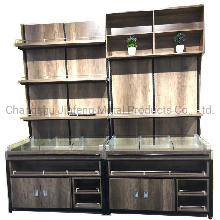 Store Display Shelf Wooden Display Rack for Bulk Food