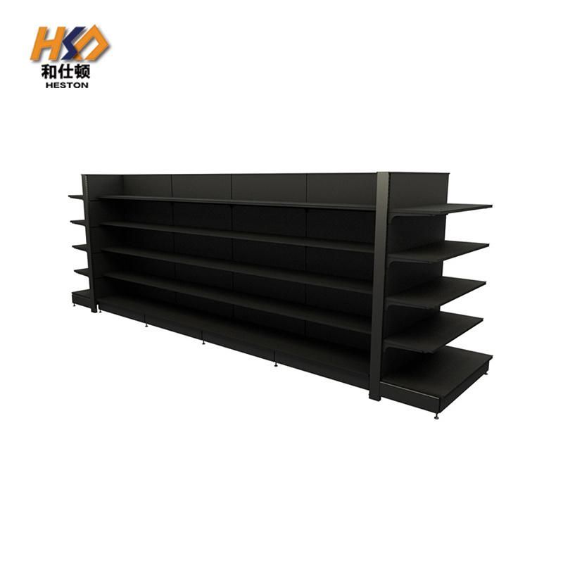 Retail Store Double Sided Metal Rack Merchandise Display Supermarket Gondola Shelf