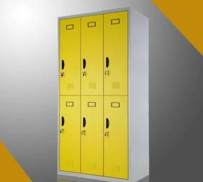 Kd Struction Colorful School Use 6 Door Metal Locker