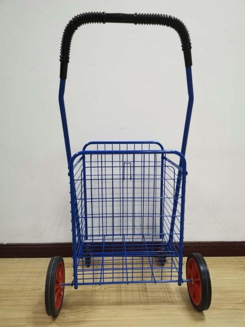 China Hot Sale Portable Lightweight Metal Folding Cart for Supermarket Shopping