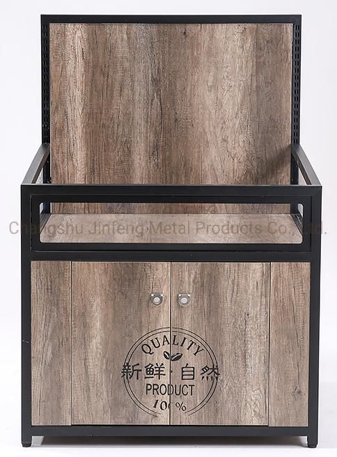 Supermarket Shelf Wooden Promotional Table Display Stand for Dry Food