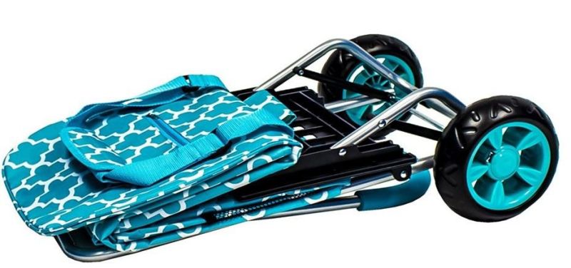 Multifunction Durable Foldable Shopping Trolley Bag, Trolley Dolly, Blue Shopping Grocery Foldable Cart