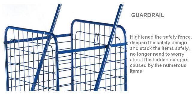 China Promotional Metal Foldable Grocery Cart Personal Supermarket Trolley Basket